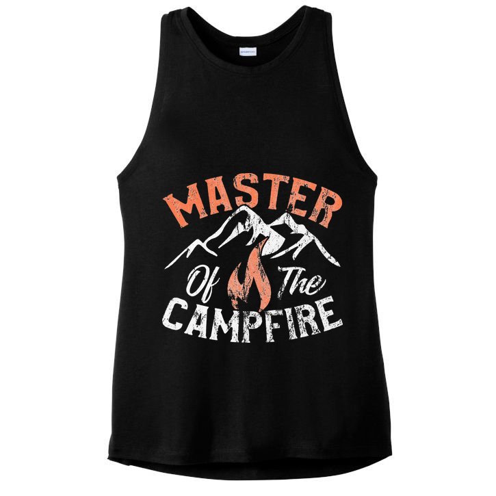 Funny Outdoor Camping Gifts Master of Campfire Ladies PosiCharge Tri-Blend Wicking Tank