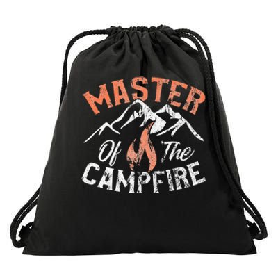 Funny Outdoor Camping Gifts Master of Campfire Drawstring Bag