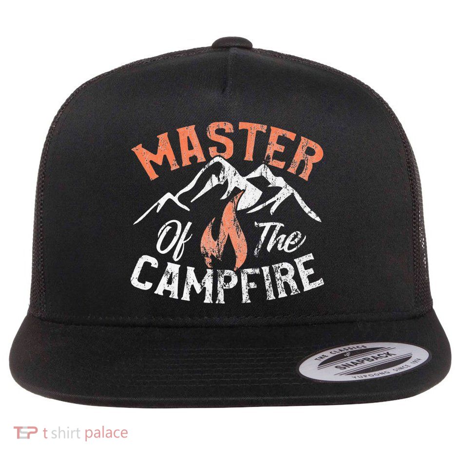 Funny Outdoor Camping Gifts Master of Campfire Flatbill Hat