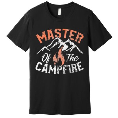 Funny Outdoor Camping Gifts Master of Campfire Premium T-Shirt