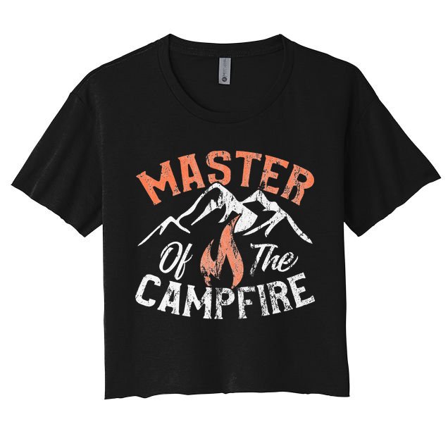 Funny Outdoor Camping Gifts Master of Campfire Crop Top