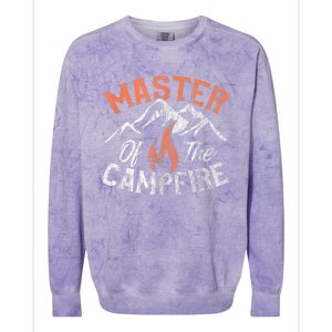 Funny Outdoor Camping Gifts Men Women Master Of Campfire Colorblast Crewneck Sweatshirt