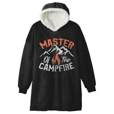 Funny Outdoor Camping Gifts Men Women Master Of Campfire Hooded Wearable Blanket