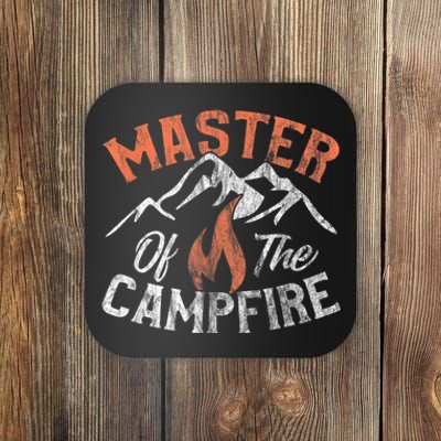 Funny Outdoor Camping Gifts Men Women Master Of Campfire Coaster