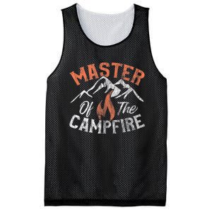 Funny Outdoor Camping Gifts Men Women Master Of Campfire Mesh Reversible Basketball Jersey Tank