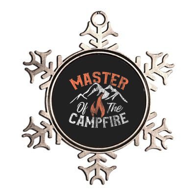 Funny Outdoor Camping Gifts Men Women Master Of Campfire Metallic Star Ornament