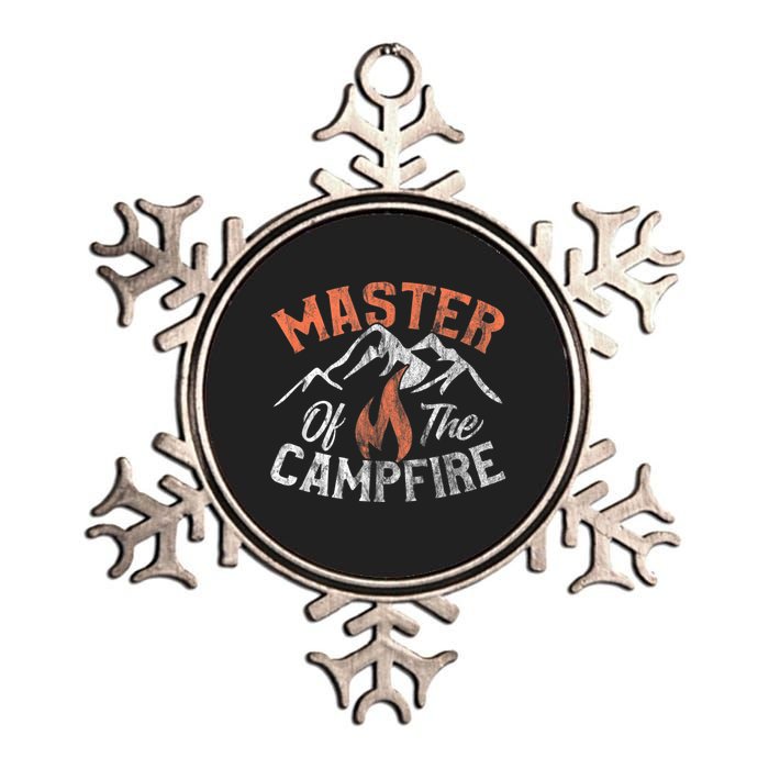 Funny Outdoor Camping Gifts Men Women Master Of Campfire Metallic Star Ornament