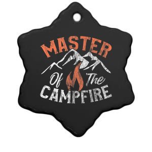 Funny Outdoor Camping Gifts Men Women Master Of Campfire Ceramic Star Ornament