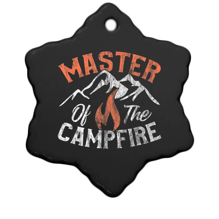 Funny Outdoor Camping Gifts Men Women Master Of Campfire Ceramic Star Ornament