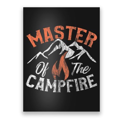 Funny Outdoor Camping Gifts Men Women Master Of Campfire Poster