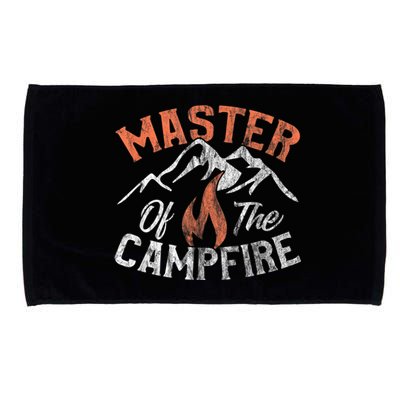 Funny Outdoor Camping Gifts Men Women Master Of Campfire Microfiber Hand Towel