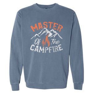 Funny Outdoor Camping Gifts Men Women Master Of Campfire Garment-Dyed Sweatshirt