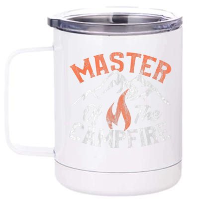 Funny Outdoor Camping Gifts Men Women Master Of Campfire 12 oz Stainless Steel Tumbler Cup