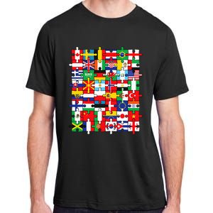 Flags Of Countries Of The World International Flag Puzzle Adult ChromaSoft Performance T-Shirt