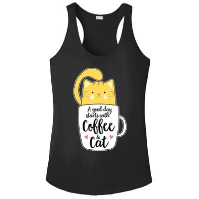 Funny Orange Cat Coffee Mug Cat Lover Ladies PosiCharge Competitor Racerback Tank