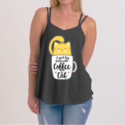 Funny Orange Cat Coffee Mug Cat Lover Women's Strappy Tank