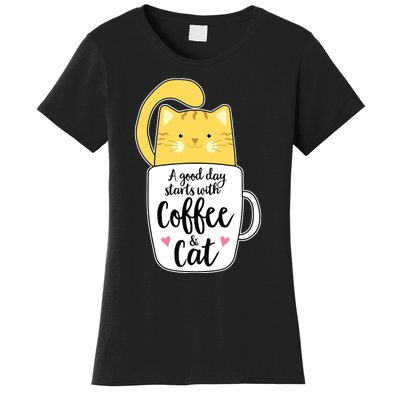 Funny Orange Cat Coffee Mug Cat Lover Women's T-Shirt