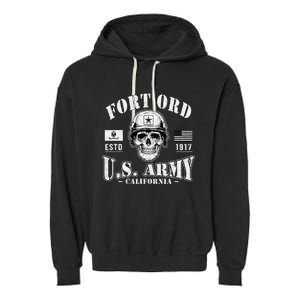 Fort Ord California Ca Ft Ord Military Base Gifts Garment-Dyed Fleece Hoodie