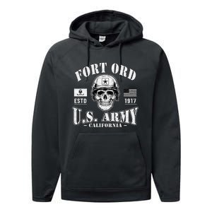 Fort Ord California Ca Ft Ord Military Base Gifts Performance Fleece Hoodie