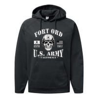 Fort Ord California Ca Ft Ord Military Base Gifts Performance Fleece Hoodie