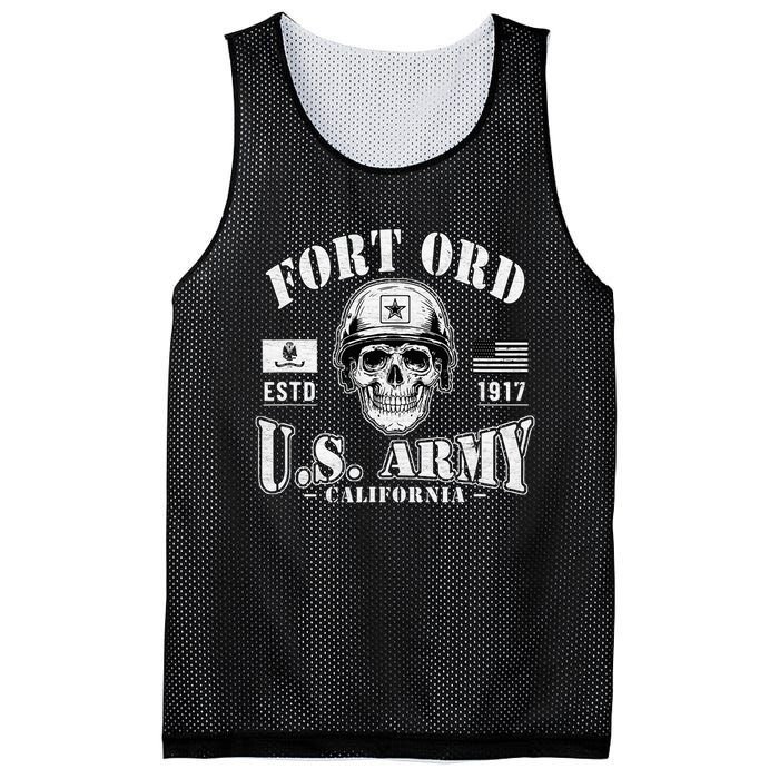 Fort Ord California Ca Ft Ord Military Base Gifts Mesh Reversible Basketball Jersey Tank