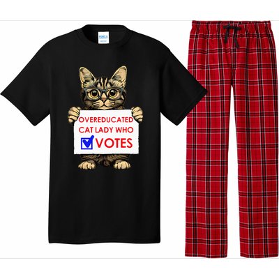 Funny Overeducated Cat Lady Who Votes Pajama Set