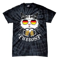 Funny Oktoberfest Cat Kitty Bavarian Drinking Beer Purrost Tie-Dye T-Shirt