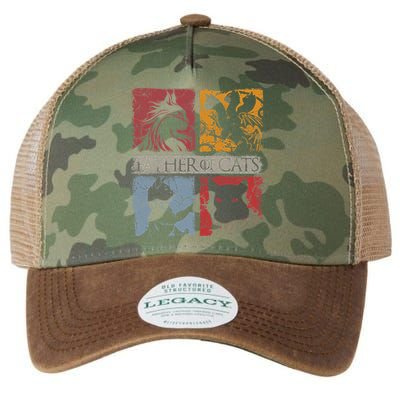 Father Of Cats Cat Lovers Cat Dad Fabulous Legacy Tie Dye Trucker Hat