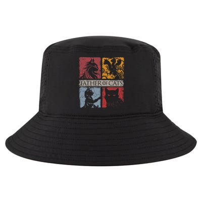 Father Of Cats Cat Lovers Cat Dad Fabulous Cool Comfort Performance Bucket Hat