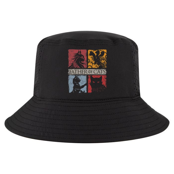 Father Of Cats Cat Lovers Cat Dad Fabulous Cool Comfort Performance Bucket Hat
