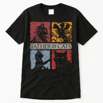Father Of Cats Cat Lovers Cat Dad Fabulous Tall T-Shirt