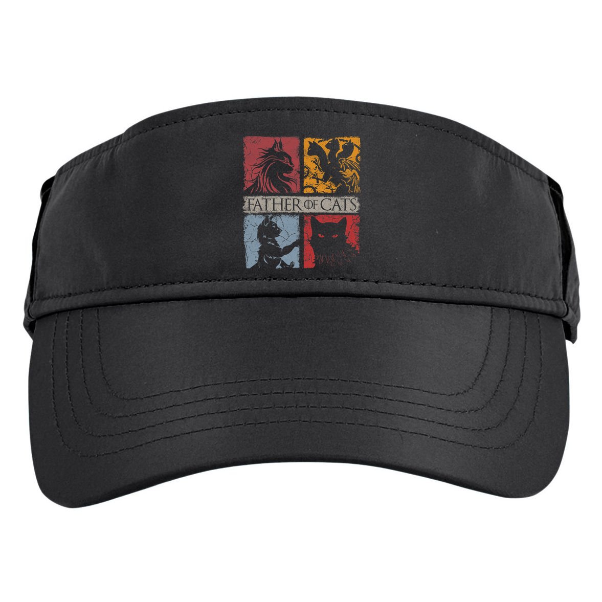 Father Of Cats Cat Lovers Cat Dad Fabulous Adult Drive Performance Visor
