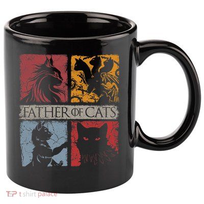 Father Of Cats Cat Lovers Cat Dad Fabulous 11oz C Handle Ceramic Mug