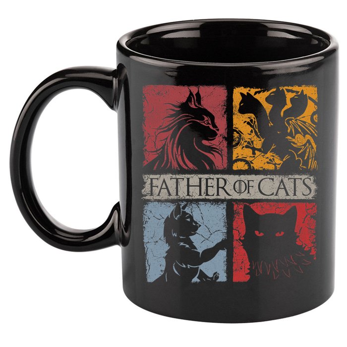 Father Of Cats Cat Lovers Cat Dad Fabulous 11oz C Handle Ceramic Mug