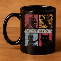 Father Of Cats Cat Lovers Cat Dad Fabulous 11oz C Handle Ceramic Mug