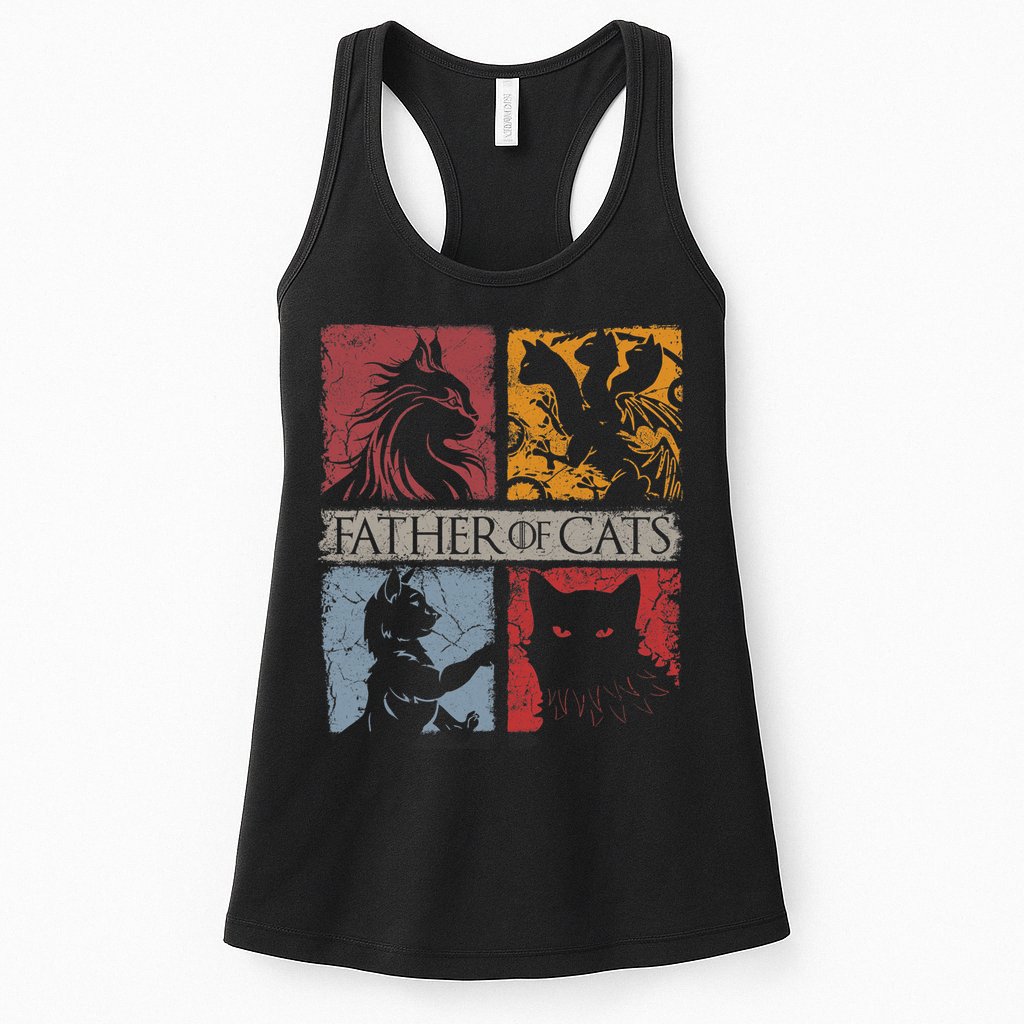 Father Of Cats Cat Lovers Cat Dad Fabulous Womens Tank Top