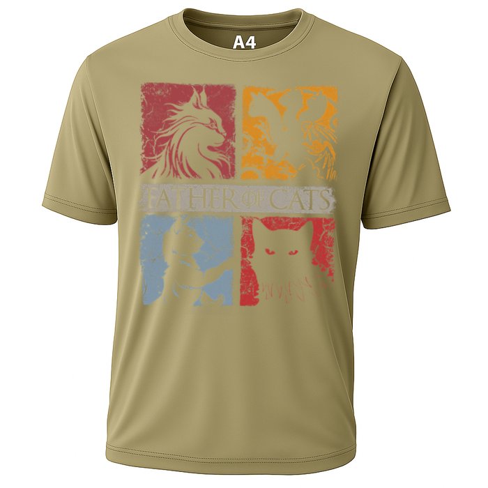 Father Of Cats Cat Lovers Cat Dad Fabulous Cooling Performance Crew T-Shirt