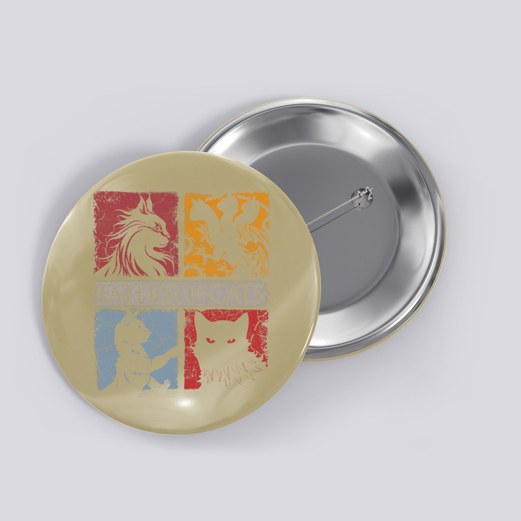 Father Of Cats Cat Lovers Cat Dad Fabulous Button