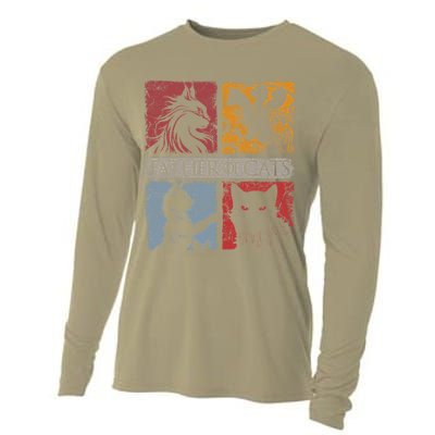 Father Of Cats Cat Lovers Cat Dad Fabulous Cooling Performance Long Sleeve Crew