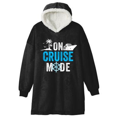 Funny On Cruise Mode Funny Cruise Ship On Cruise Mode Funny Cruise Vacation Hooded Wearable Blanket