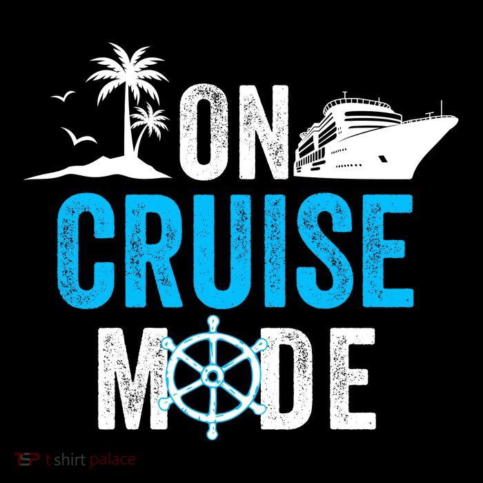 Funny On Cruise Mode Funny Cruise Ship On Cruise Mode Funny Cruise Vacation Drawstring Bag