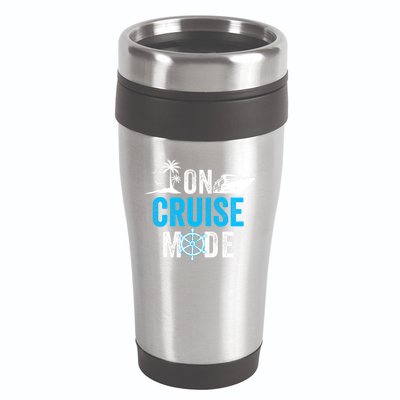 Funny On Cruise Mode Funny Cruise Ship On Cruise Mode Funny Cruise Vacation 16oz Travel Tumbler