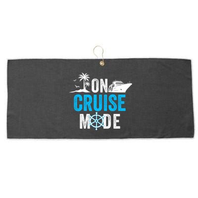 Funny On Cruise Mode Funny Cruise Ship On Cruise Mode Funny Cruise Vacation Large Microfiber Waffle Golf Towel