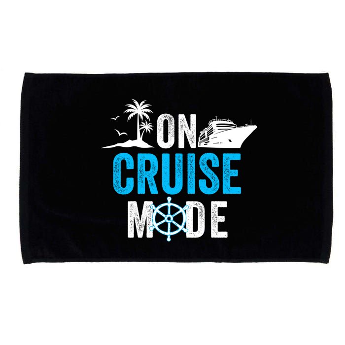 Funny On Cruise Mode Funny Cruise Ship On Cruise Mode Funny Cruise Vacation Microfiber Hand Towel
