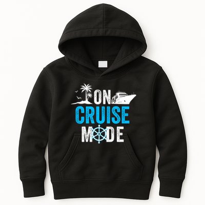 Funny On Cruise Mode Funny Cruise Ship On Cruise Mode Funny Cruise Vacation Kids Hoodie