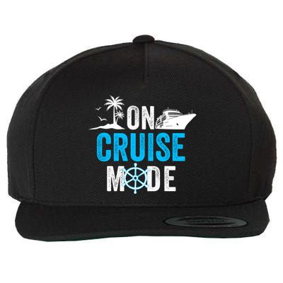 Funny On Cruise Mode Funny Cruise Ship On Cruise Mode Funny Cruise Vacation Wool Snapback Cap