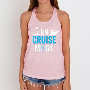 Funny On Cruise Mode Funny Cruise Ship On Cruise Mode Funny Cruise Vacation Women's Knotted Racerback Tank