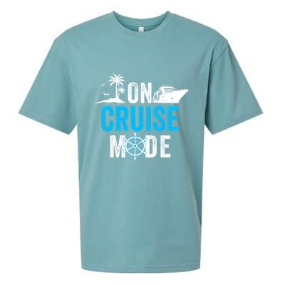 Funny On Cruise Mode Funny Cruise Ship On Cruise Mode Funny Cruise Vacation Sueded Cloud Jersey T-Shirt