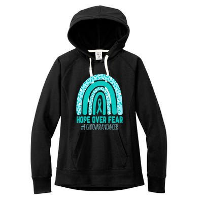 Fight Ovarian Cancer Awareness Teal Ribbon Products Women's Fleece Hoodie