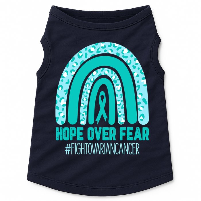 Fight Ovarian Cancer Awareness Teal Ribbon Products Doggie Tank